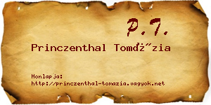 Princzenthal Tomázia névjegykártya